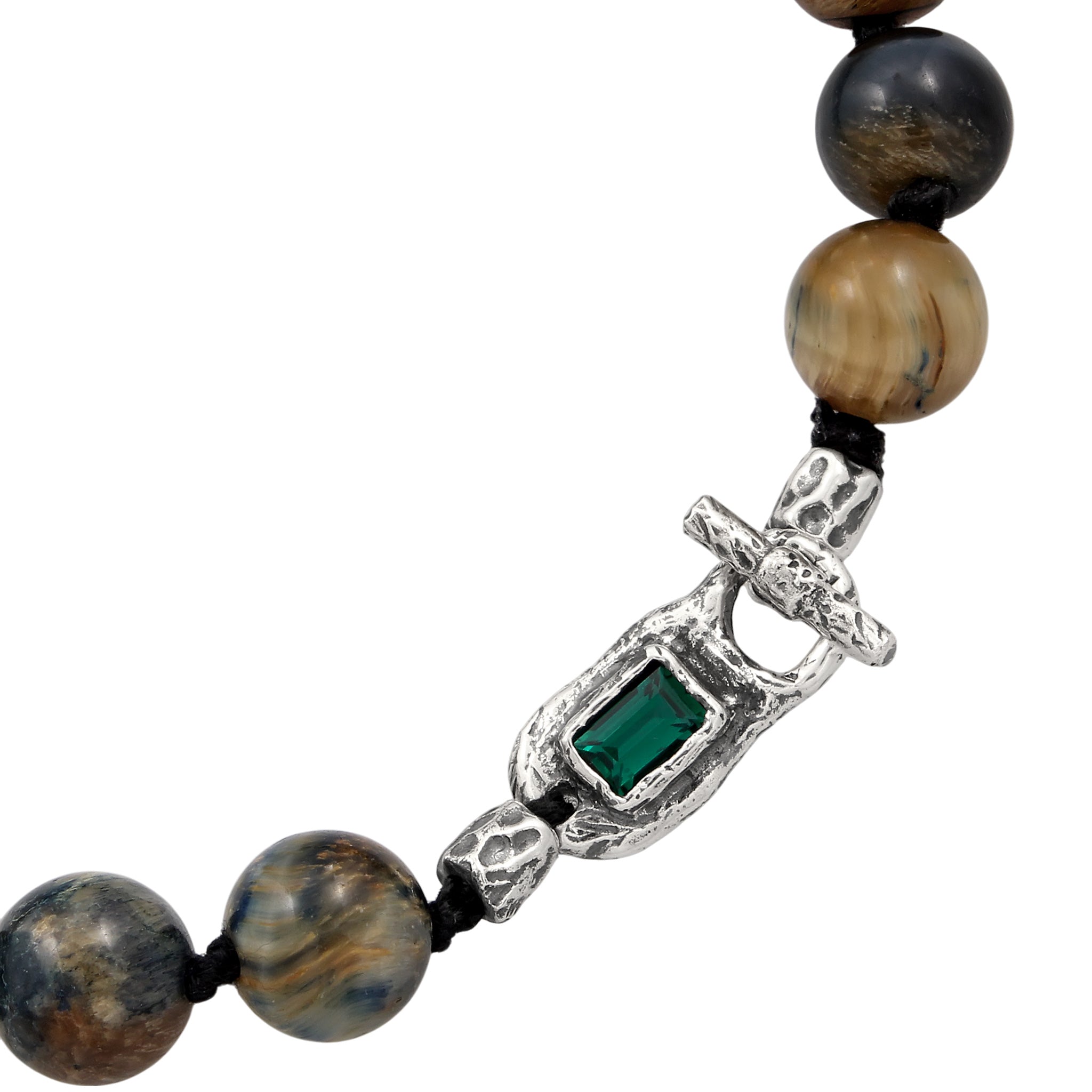 Silber - HAZE & GLORY | Organic flow Emerald Armband