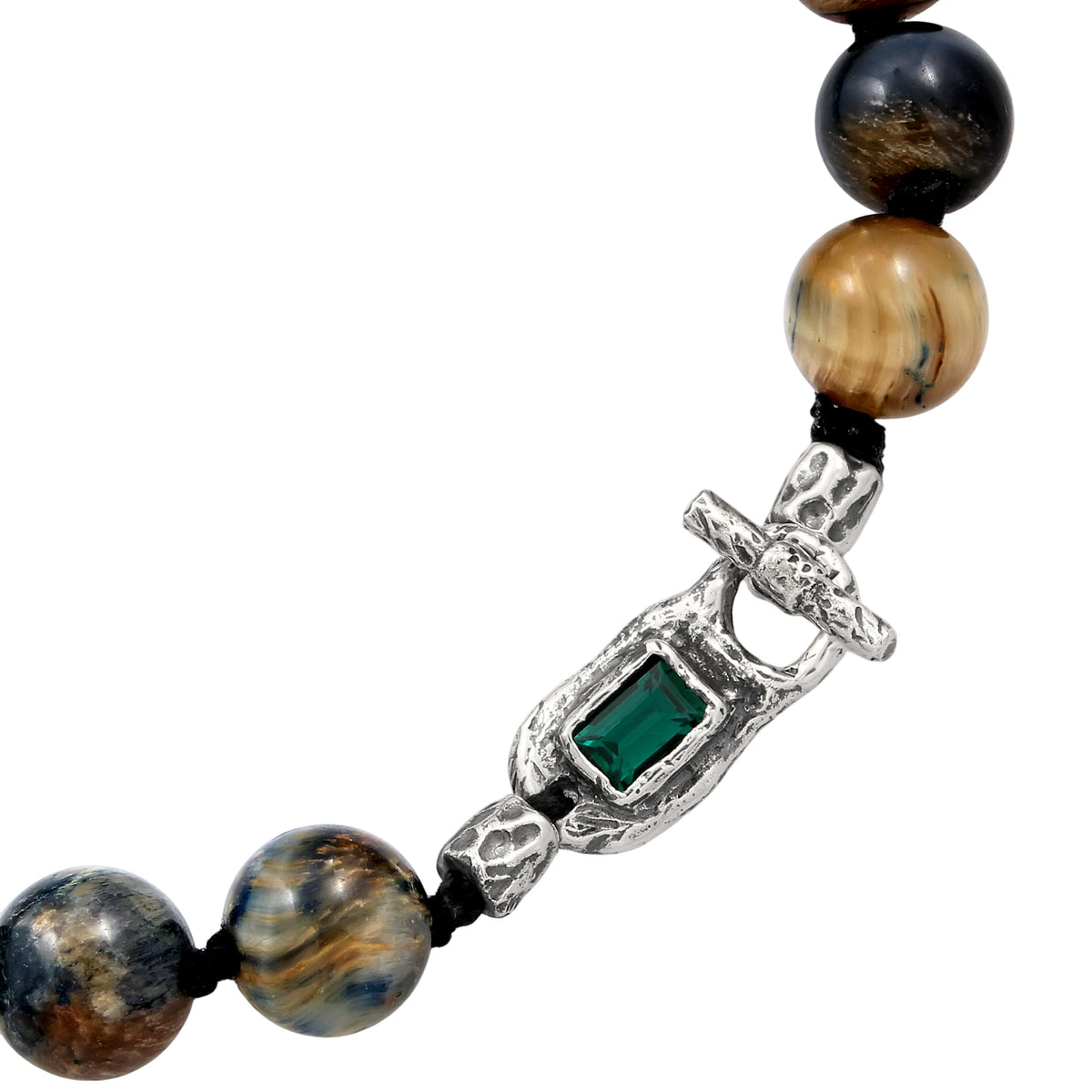 Silber - HAZE & GLORY | Organic flow Emerald Armband