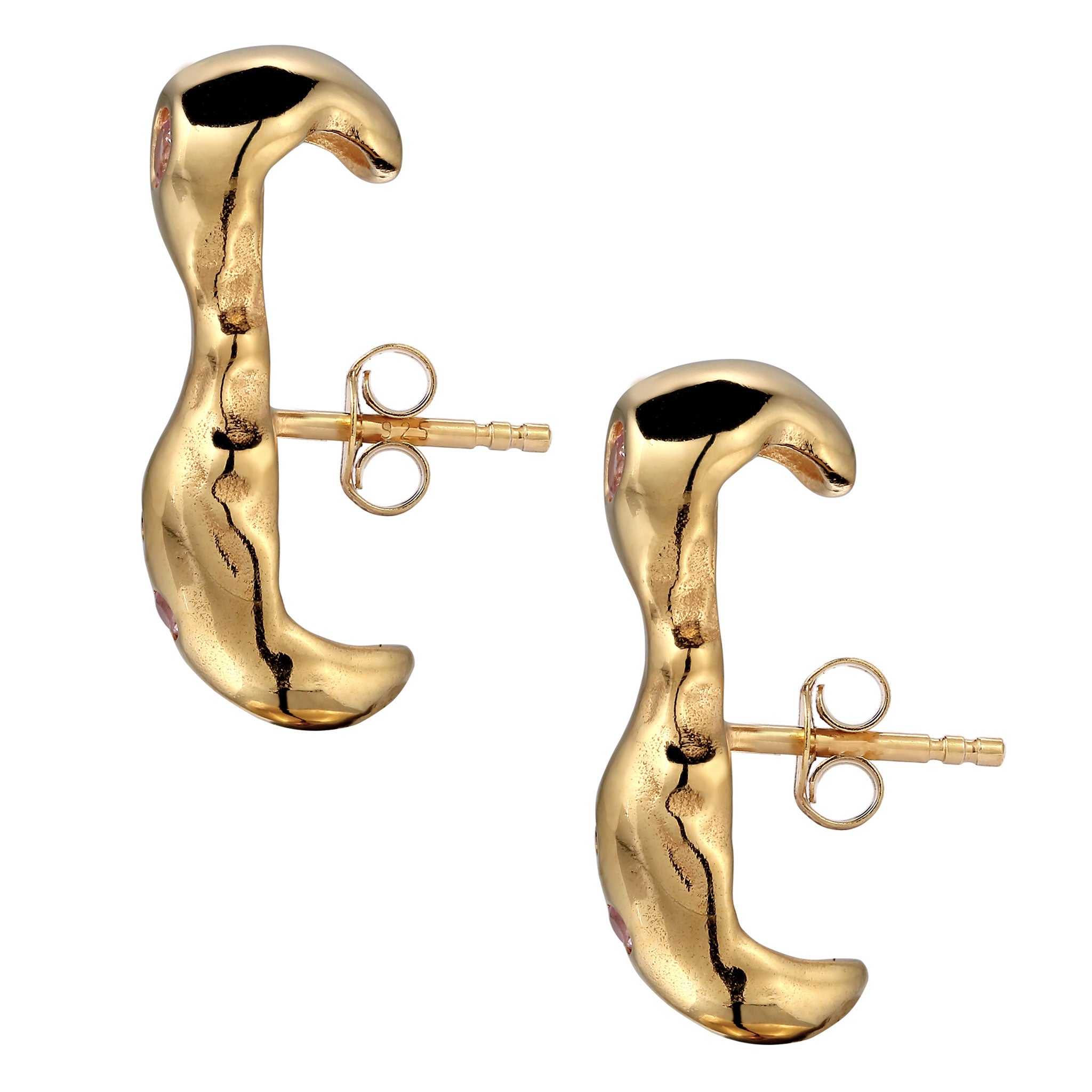 Gold - HAZE & GLORY | Warped Citrin Ohr Stecker