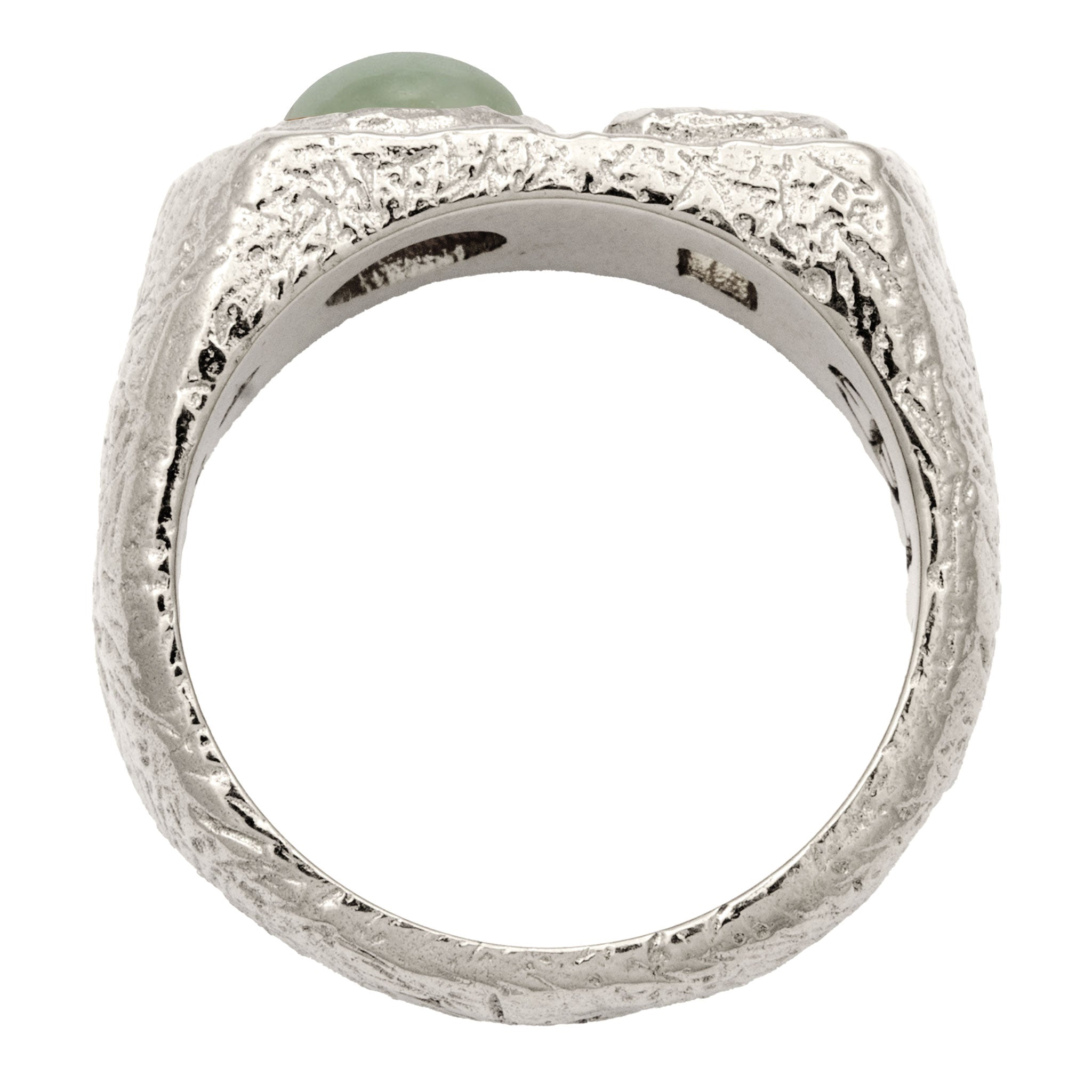 Silber - HAZE & GLORY | Ring Signet Kreis | Jade & Citrin (Grün & Gelb) | 925 Sterling Silber