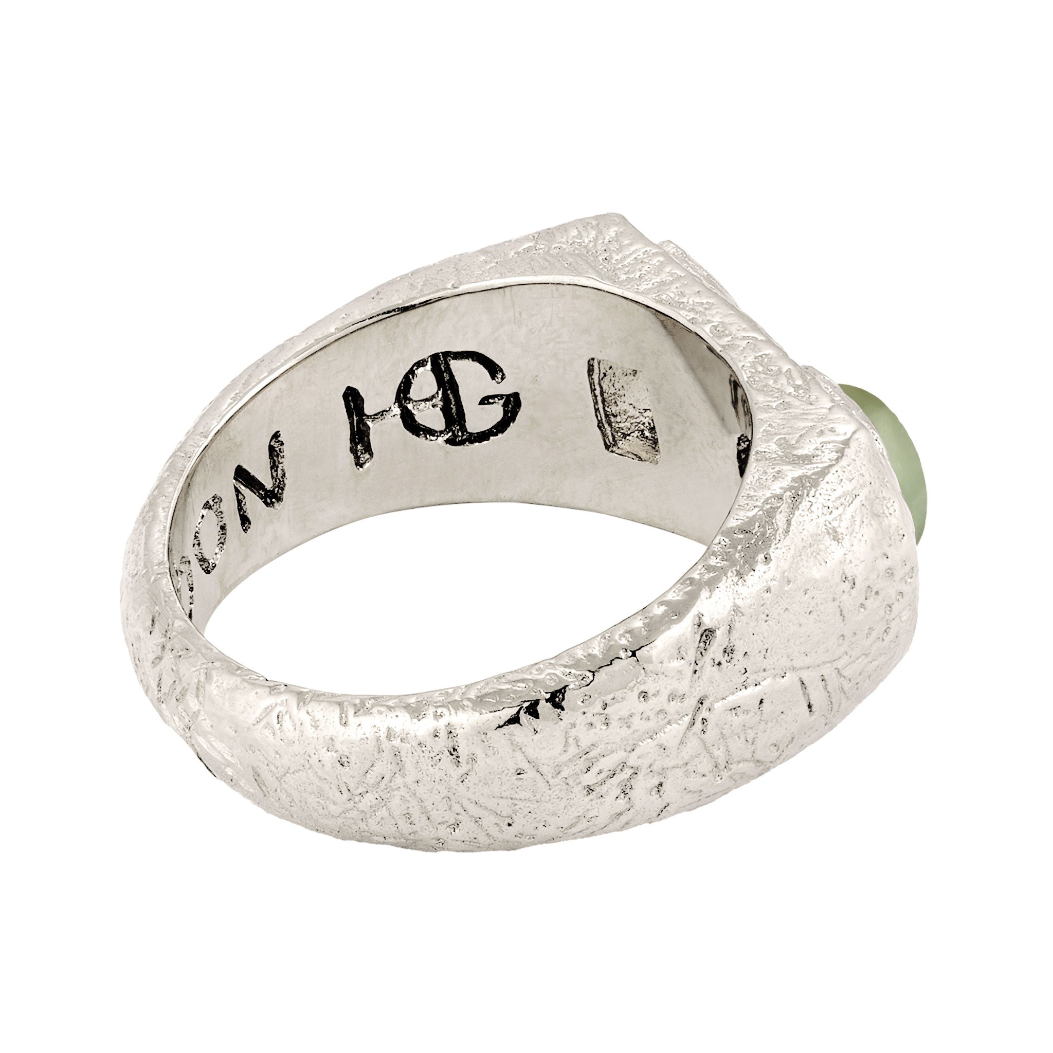 Silber - HAZE & GLORY | Ring Signet Kreis | Jade & Citrin (Grün & Gelb) | 925 Sterling Silber