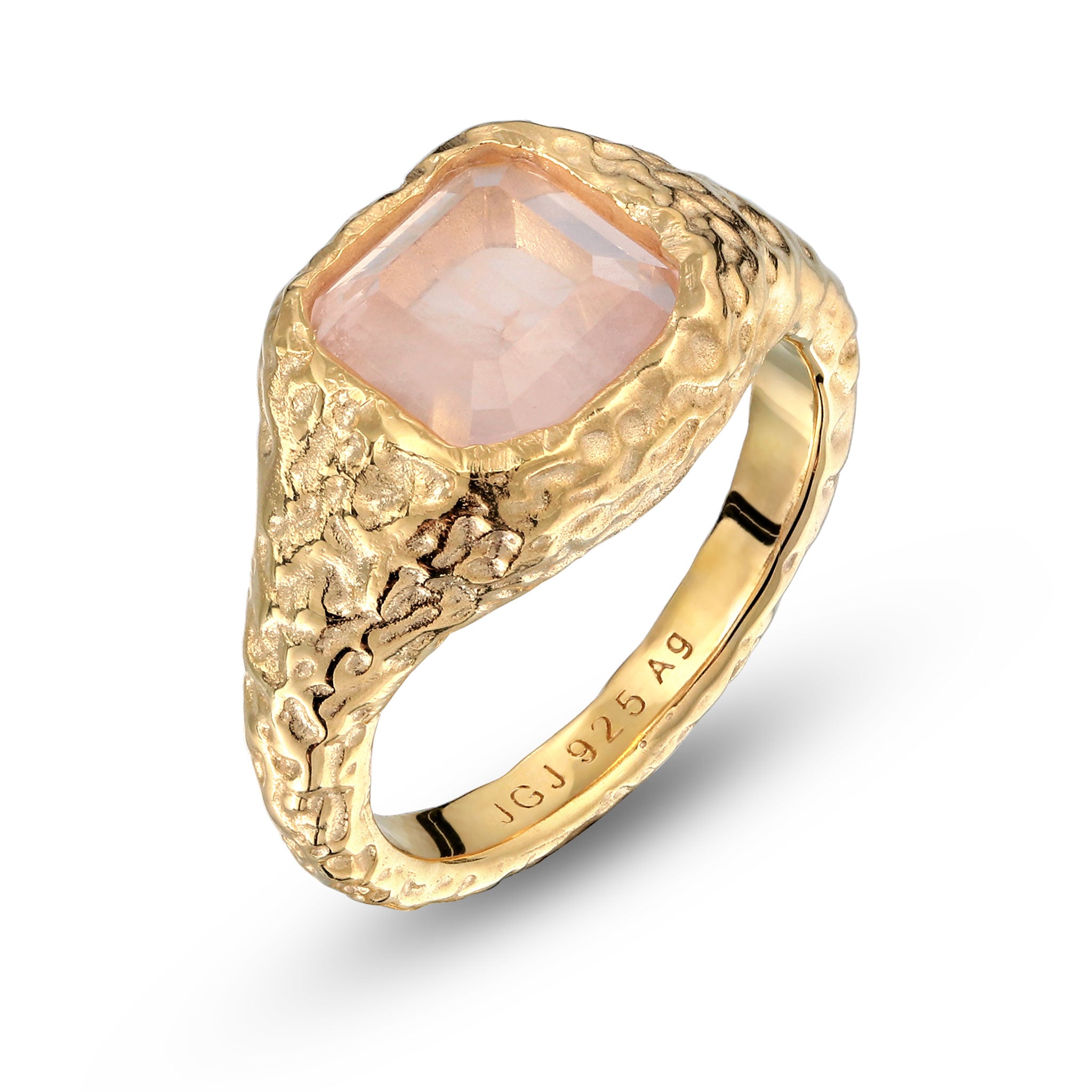 Gold - HAZE & GLORY | Pink Rose Cocktail Ring Gold