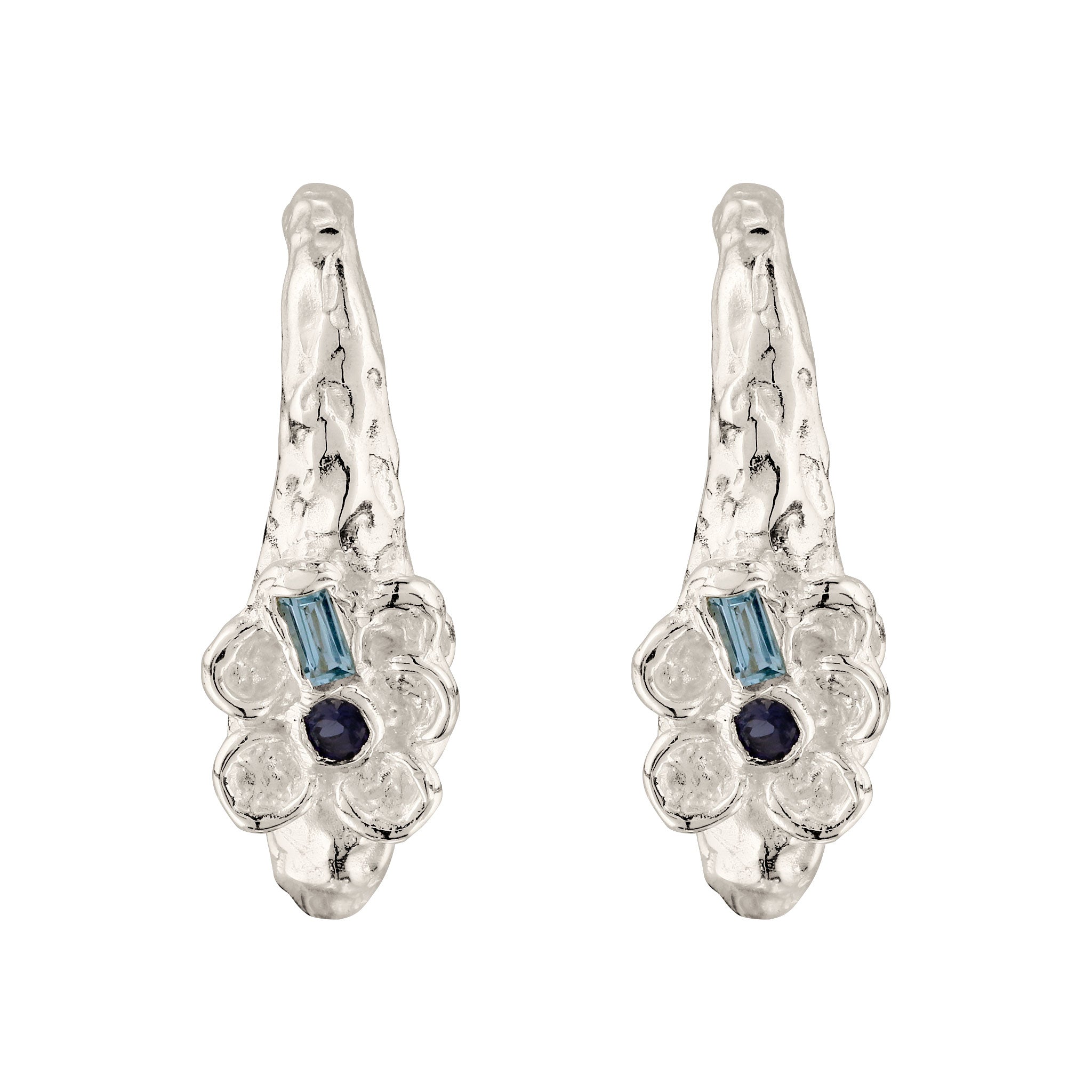 Silber - HAZE & GLORY | Melted flower topaz Ohrstecker
