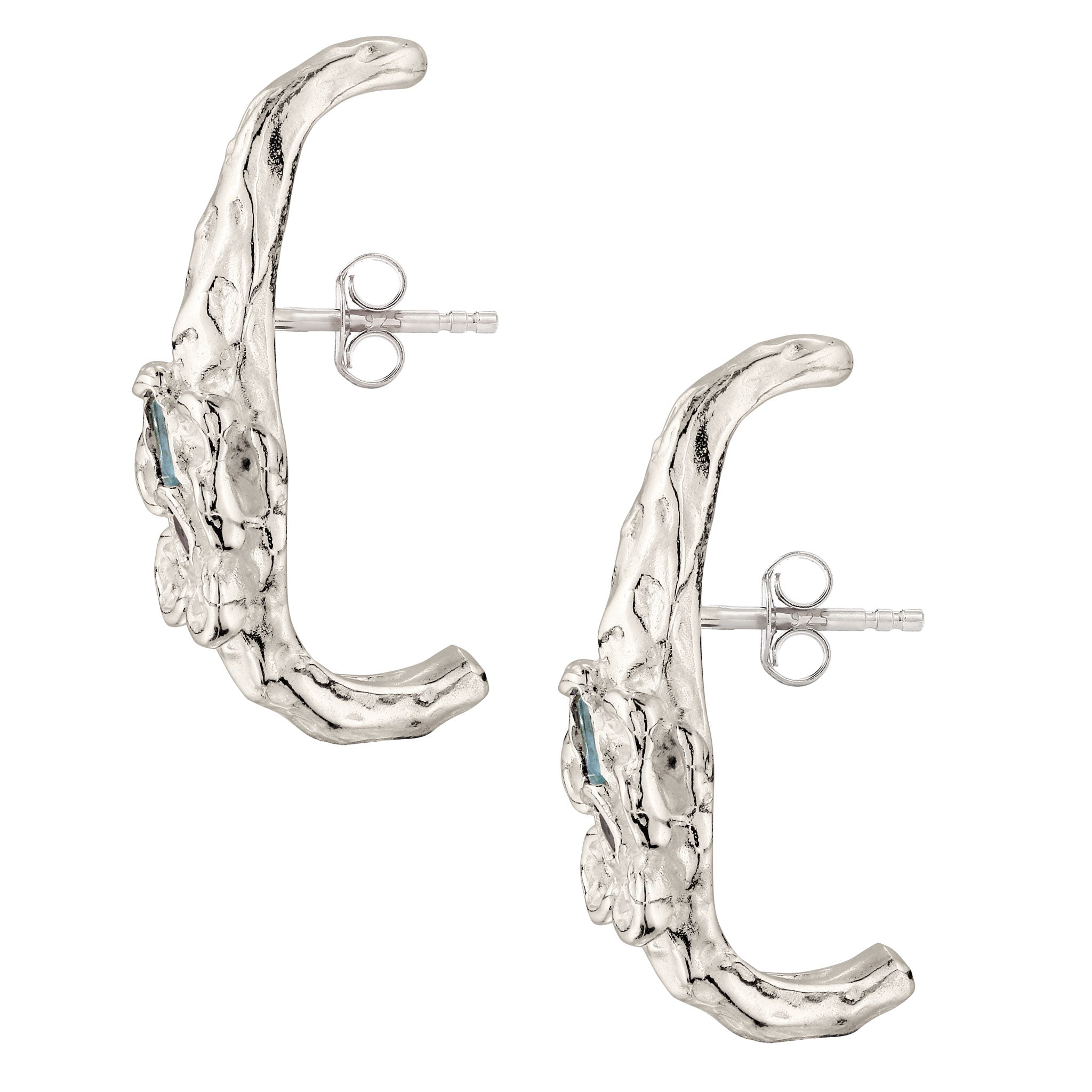 Silber - HAZE & GLORY | Melted flower topaz Ohrstecker