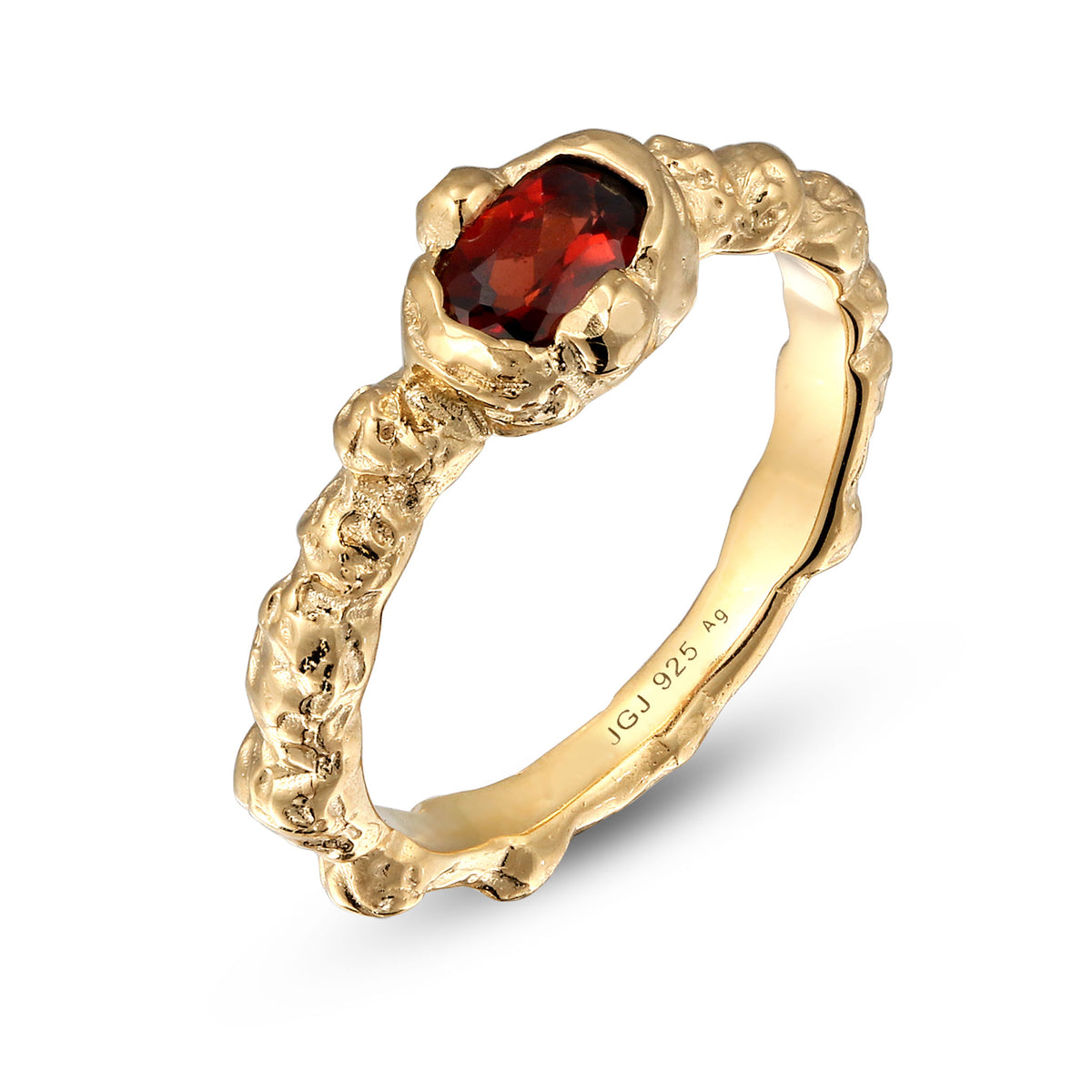 Dunkelrot - HAZE & GLORY | Ring | Granat (Dunkelrot) | 925 Sterling Silber vergoldet