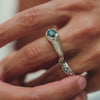 Oxidierter Ring Chrysocoll Edelstein