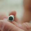 Strukturierter Ring mit Chrysokoll Edelstein