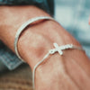 Oxidiertes Armband mit Kreuz Symbol